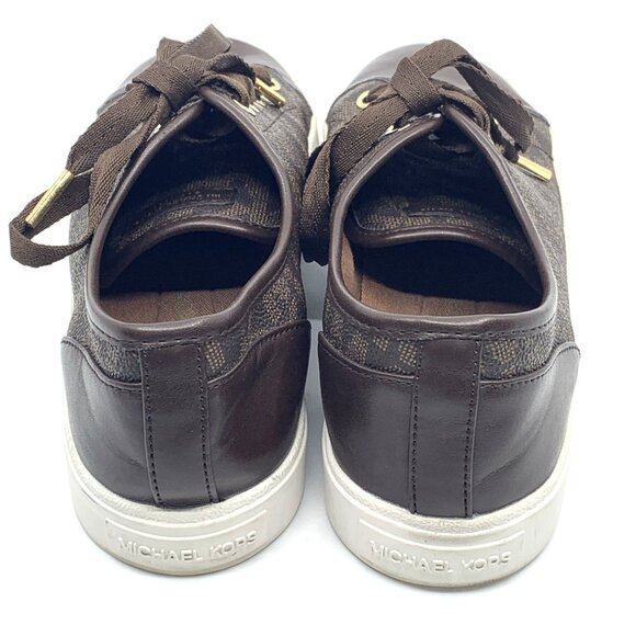 Michael Kors Womens Logo City Sneakers Shoes Brown Size 9.5M 001109 Lace Up - Picture 13 of 15